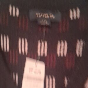 Cotton On Black Multi Colored V Neck Sweater Vest L